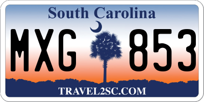 SC license plate MXG853