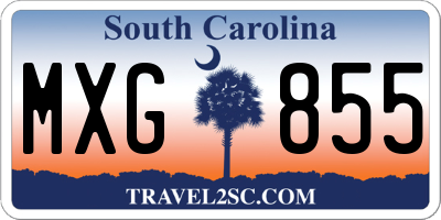 SC license plate MXG855