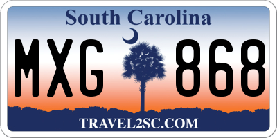 SC license plate MXG868