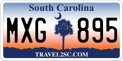 SC license plate MXG895