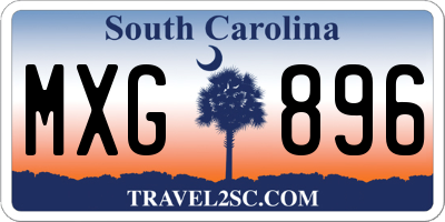SC license plate MXG896