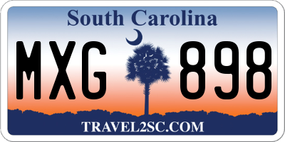 SC license plate MXG898