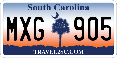 SC license plate MXG905
