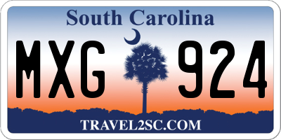 SC license plate MXG924