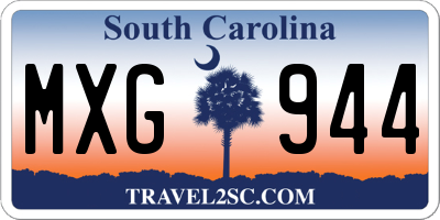 SC license plate MXG944