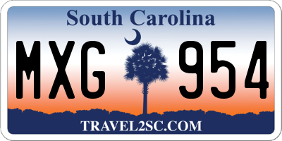 SC license plate MXG954