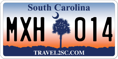 SC license plate MXH014