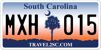 SC license plate MXH015