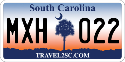 SC license plate MXH022