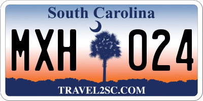 SC license plate MXH024