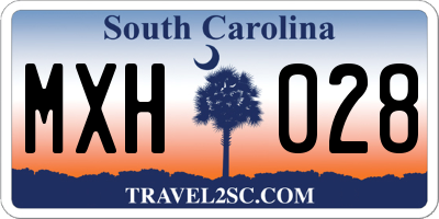 SC license plate MXH028