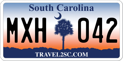 SC license plate MXH042