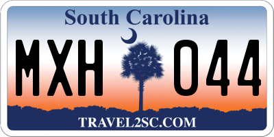 SC license plate MXH044