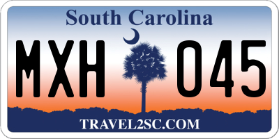 SC license plate MXH045