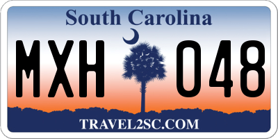 SC license plate MXH048