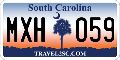 SC license plate MXH059