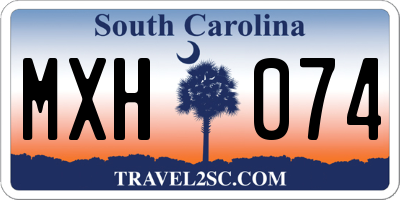 SC license plate MXH074