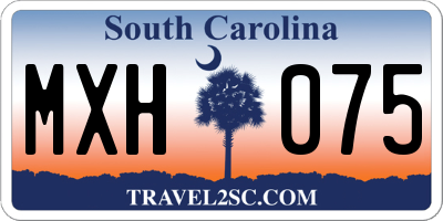 SC license plate MXH075