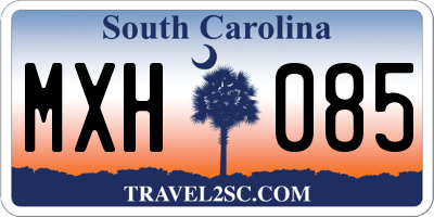 SC license plate MXH085