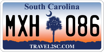SC license plate MXH086