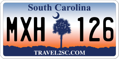 SC license plate MXH126