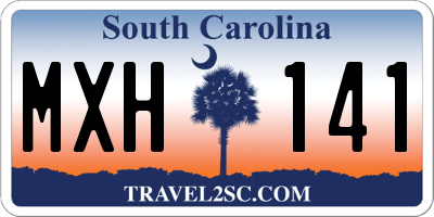 SC license plate MXH141