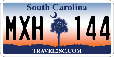 SC license plate MXH144