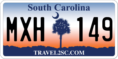 SC license plate MXH149