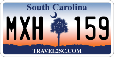 SC license plate MXH159
