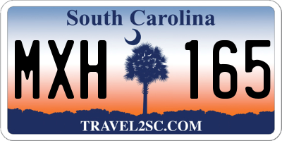 SC license plate MXH165