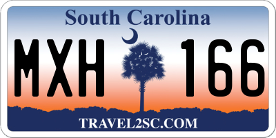 SC license plate MXH166
