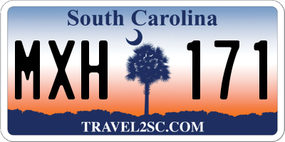 SC license plate MXH171