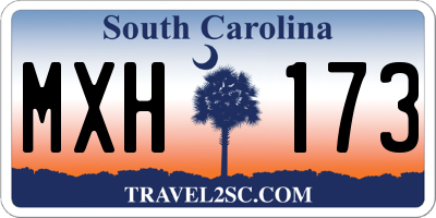 SC license plate MXH173