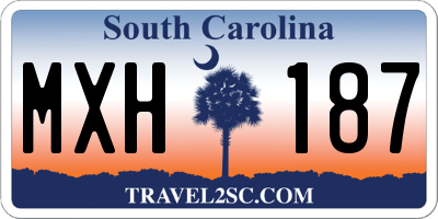 SC license plate MXH187