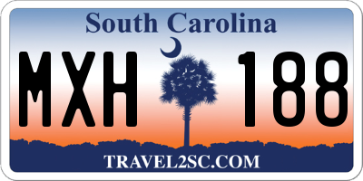 SC license plate MXH188