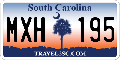 SC license plate MXH195