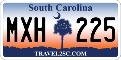 SC license plate MXH225