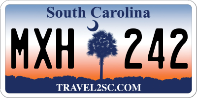 SC license plate MXH242