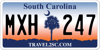 SC license plate MXH247