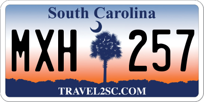 SC license plate MXH257