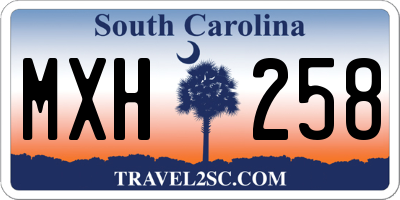 SC license plate MXH258