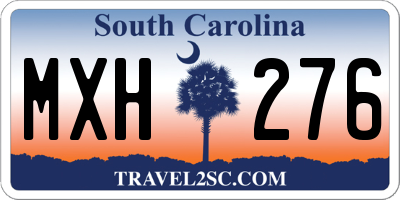 SC license plate MXH276