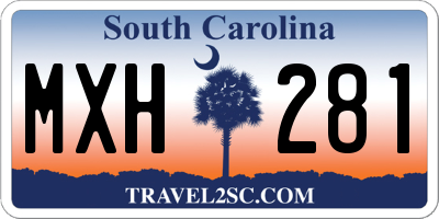 SC license plate MXH281