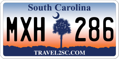 SC license plate MXH286