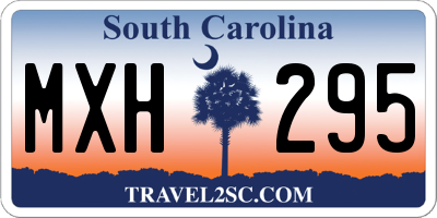 SC license plate MXH295