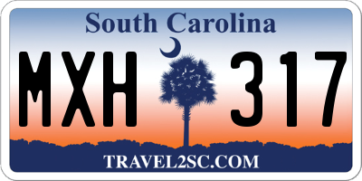 SC license plate MXH317