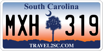 SC license plate MXH319