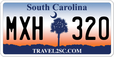 SC license plate MXH320
