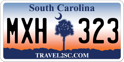 SC license plate MXH323