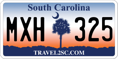 SC license plate MXH325